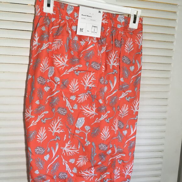 Good Fellow Size XL board swim trunks 44" x  9” Inseam nwt coral - Picture 2 of 5